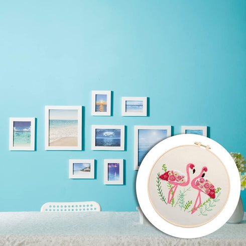 YANCAIYUNL Embroidery Kit for Beginners Flamingo Cross Stitch Embroidery Starter Kit DIY Handmade Needlework for Adults Beginner Tool Kit...