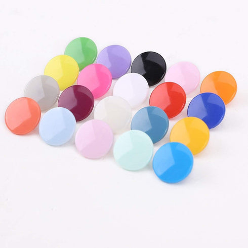 300 Sets 20-Color KAM Snaps Buttons, BetterJonny Glossy Round Size 20 (1/2") T5 Plastic Resin Snap Fastener No Sew Buttons for Cloth Diaper Bibs T...