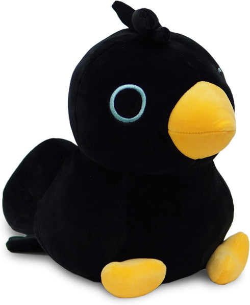 Black Crow Plushie Toy - 10 Inches Stuffed Raven Animal Plush - Plushy and Squishy Crow with Soft Fabric and Stuffing - Cute Toy Gift for Boys and...
