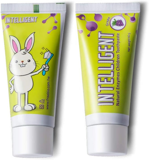 INTELLIGENT Enzymatic Kids Toothpaste – White Healthy Teeth for Baby and Toddler, Natural Non-Foaming Infant Tooth Paste, Sulfate-Free, Fluoride-F...