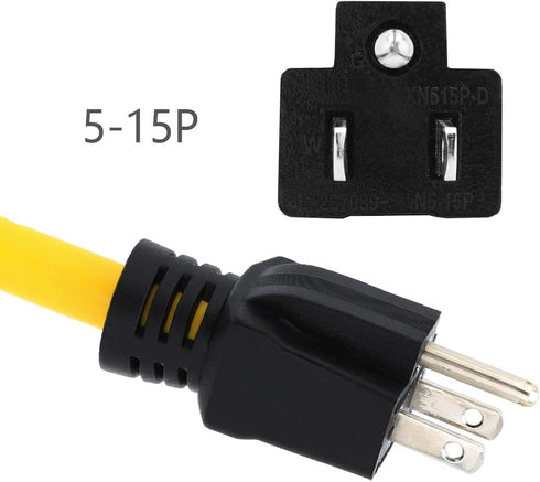 Nema 5-15P male L14-30R Female Power Adapter Cord,Household 15Amp to Generator Lock In 30Amp Adapter Cord,STW 12AWG Length= 28CM...