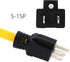 Nema 5-15P male L14-30R Female Power Adapter Cord,Household 15Amp to Generator Lock In 30Amp Adapter Cord,STW 12AWG Length= 28CM...