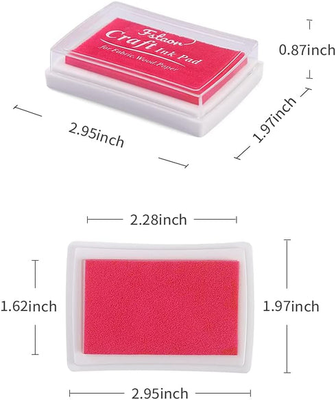 Fstaor 16 Colors Craft Ink Pads for Stamps, Non-Toxic Washable Stamp Pads for Kids, Paper, Wood, and Fabric (16 Pack)...