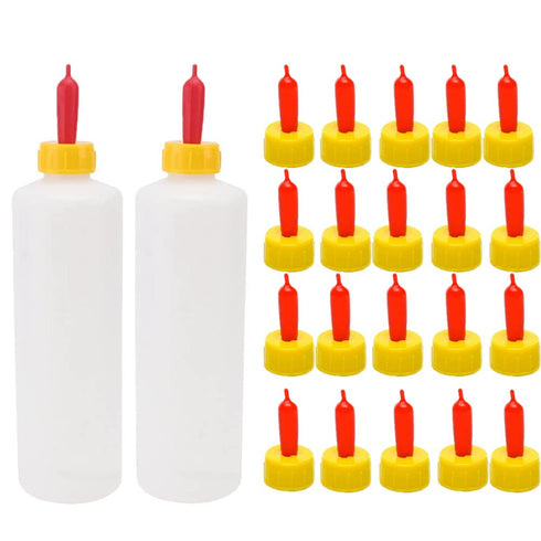 Goat Nipple and Bottles Set, 25 Pieces Small Animal Milk Drink Pritchard Nipple 2 Pieces 400 ml Lamb Feeding Bottle Kit for Feeding Sheep Goat Lam...