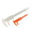 uxcell Vernier Caliper 80mm 150mm Mini Double Scale Plastic Ruler Measuring Tool White Orange 1 Set...