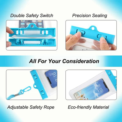 Waterproof Phone Case, Waterproof Phone Pouch for Smart Phone, Compitable with iPhone 14 13 12 11 Pro Max XS Plus, Samsung Galaxy, LG, Google Pixe...