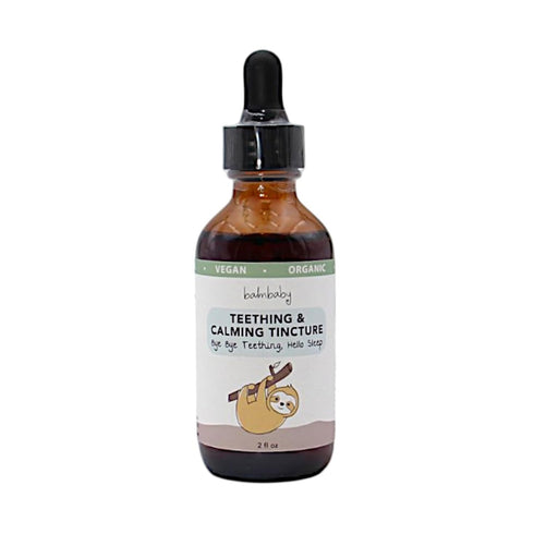 Balm Baby Natural & Organic Baby Teething & Calming Tincture - Calms, Soothes Gums and Discomfort – Vegan - Glass Bottle with Glass Dropper (2oz)...