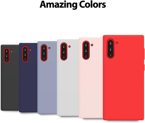 GOOSPERY Liquid Silicone Case for Galaxy Note 10 (2019) Silky-Soft Touch Full Body Protection Shockproof Cover Case with Soft Microfiber Lining - ...
