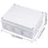 Zulkit Junction Box ABS Plastic Dustproof Waterproof IP65 Universal Electrical Boxes Project Enclosure White 7.9 x 6.1 x 3.1 inch (200 x155 x 80mm...