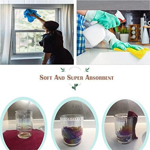 Reusable Paperless Paper Towels - Zero Waste Eco Friendly Washable Paper Towel,Lint Free Highly Absorbent Kitchen Cleaning Cloths,30 Pack Fast Dry...