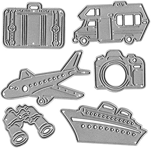 Aircraft Camera Bag Travel Kit Plane Car Cutting Dies,DIY Scrapbooking Artist Metal Cutting Dies Stencils Scrapbooking Decorative Embossing Folder...