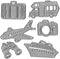 Aircraft Camera Bag Travel Kit Plane Car Cutting Dies,DIY Scrapbooking Artist Metal Cutting Dies Stencils Scrapbooking Decorative Embossing Folder...