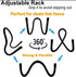 4 Pack Chain Link Fence Hangers, (Upgraded) Fence Hooks - Hanging More Pool Equipment - to Hold Poles,Pool Brush,Leaf Rakes,nets,Hoses,Pool Vacuum...