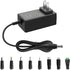 15V 2A DC Power Supply Adapter 30W AC/DC Charger AC 100V-240V to DC 15 Volt 2000mA 1500mA 1000mA Replacement Power Cord with 8TIPS for Monitor Wir...