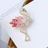 Rhinestone Flamingo Brooch Pin for Women Girls Fashion Crystal Delicate Animal Brooch Lapel Pins Elegant Dress Accessories Jewelry Gift Corsage fo...
