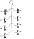 2 Quality Pant Skirt Trouser 4-Tier Pants Metal Hangers Heavy Duty Metal and Clips, Great for Slacks, Trousers, Jeans, Towels (2)...