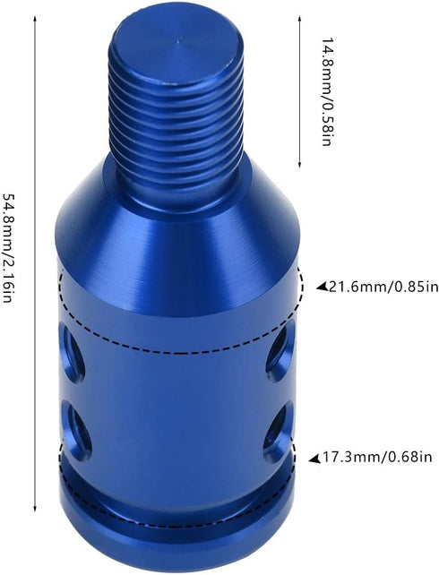 Universal Gear Shift Knob Adapter, Automotive Manual Transmission Non Threaded Shifter Kit Car Aluminum Alloy Racing Replacement Boot Retainer Sti...