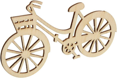 10Pcs Wooden Bicycle Bike Cutout Veneers Slices DIY Crafting Ornament Theme Wedd Holiday Decorations Clearance Sets Party Decorations Table Decora...