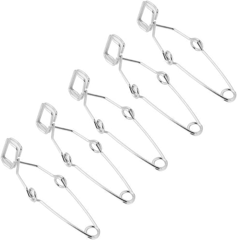 5PCS Spring Test Tube Holders Steel Clip Clamp Holder Testing Tube Holder Laboratory Test Tube Clip Laboratory Experiment Testing Holder 14.5cm Le...