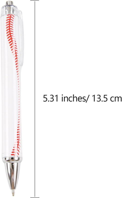 20Pcs Baseball Ballpoint Pens, Retractable Black Ink Medium Point Ballpoint Pen,Cute Baseball Gifts for Team...