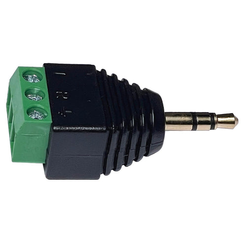 3.5mm Stereo TRS Male Plug to AV Screw Audio Balum Terminal, Solder-Free, Quick Screw Connection for Surveillance and Engineering Projects (4 Pack...