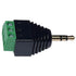 3.5mm Stereo TRS Male Plug to AV Screw Audio Balum Terminal, Solder-Free, Quick Screw Connection for Surveillance and Engineering Projects (4 Pack...