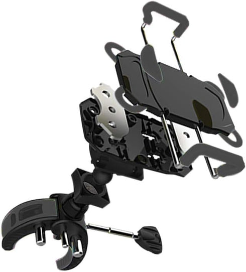 Bike Mount, Bike Phone Mount Motorcycle Baby Carriage Bicycle Mic Stand Cell Phone Holder Cradle with Rubber Strap 360 Degree Rotate for iPhone X ...