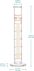 StonyLab 2-Pack 50ml Borosilicate Glass Graduated Cylinder Measuring Cylinder...