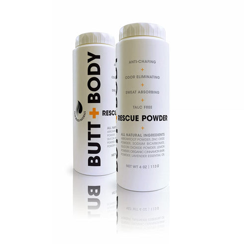 Butt & Body Rescue Powder - Whole Body Deodorant - Naturally Protects Skin & Eliminates Chafing, Rubbing, Sticking & Odors. No Talc. Made in USA -...