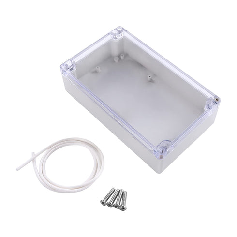 Fielect Clear Junction Box ABS Plastic Project Box Dustproof Waterproof IP65 Universal Electrical Project Enclosure with Transparent Cover, 7.87" ...