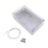 Fielect Clear Junction Box ABS Plastic Project Box Dustproof Waterproof IP65 Universal Electrical Project Enclosure with Transparent Cover, 7.87" ...