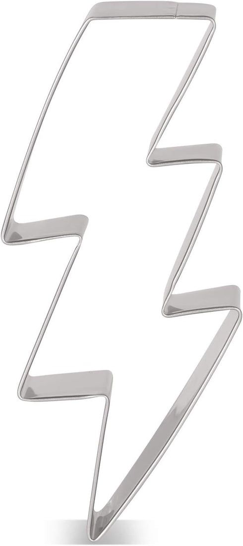 LILIAO Flash Lightning Bolt Cookie Cutter Biscuit Fondant Cutters for Kids Birthday Party - 2.2 x 4.6 inch - Stainless Steel...
