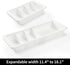 Plastic Drawers Organizer for Office Bathroom Bedroom Kitchen Desk - 1 Layers More White Storage Tray - Expandable 11.4-18.1 Inches...