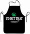 Kitchen Apron I'd Hit That Marijuana Pot Weed Stoner Apron for Baking, Crafting, Gardening, Cooking...