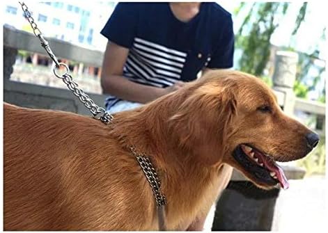 Dog Pet Martingale Pinch Metal Stainless Steel Collar for Training Walking Link Double Plated Choke Chain Neck for XL Dogs 24-28"...