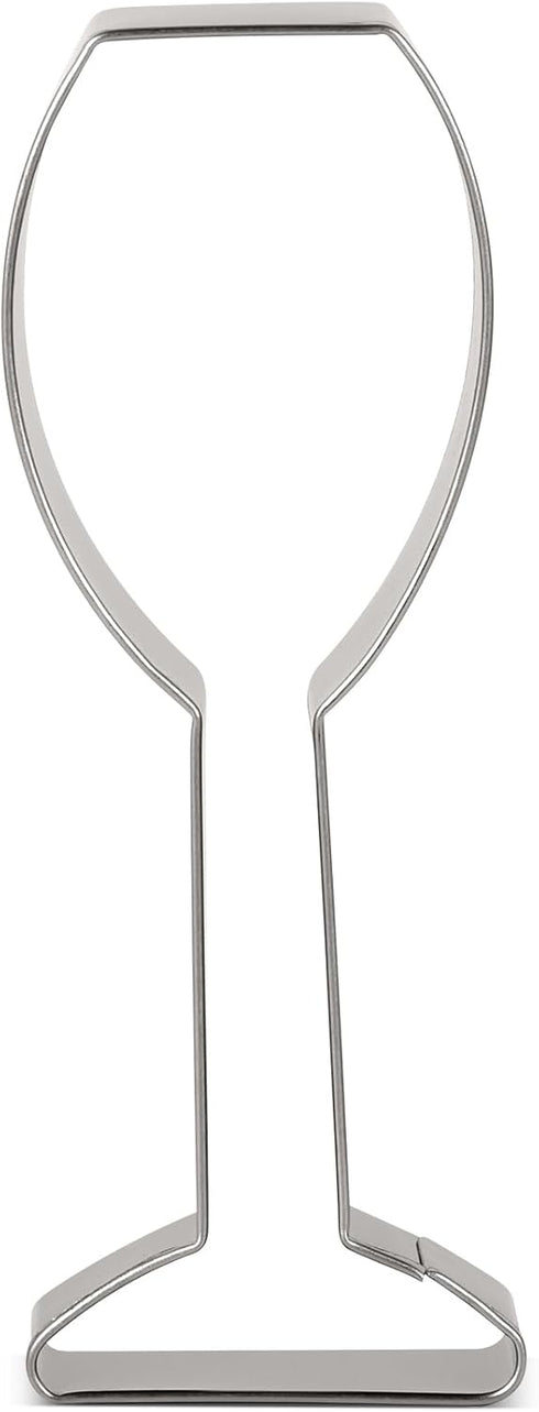 LILIAO Champagne Glass Cookie Cutter Wedding Fondant Biscuit Cutter - 1.5 x 4.5 inches - Stainless Steel...