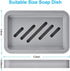 2PCS Draining Soap Dishes, Dishwashing Sponge Soap Holder with Water Tray, Keep The Place Dry, Easy to Clean Soap Cases, Suitable for Kitchen, Bat...