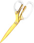 Large Gold Scissors, 9 inch Heavy Duty Stainless Steel All Purpose Scissors, Acrylic Handle, for Home and Office Use, Sewing Dressmaker Fabric She...