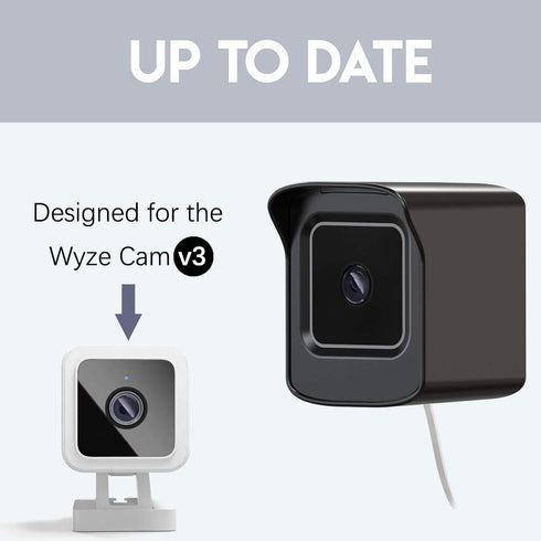 PEF Mount for All-New Wyze Cam V3 ONLY, Weatherproof Protective Cover and 360 Degree Adjustable Wall Mount Solid Housing for Wyze V3 Outdoor Indoo...