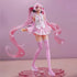 JIANYING Miku Figure Anime Figures Pink Cherry Blossoms Figure Gift Desktop Collection Ornament 7.8"...