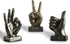 Nice purchase Hand Finger Gesture Desk Statues Fingers Sculpture Creative Home Living Room Cabinet Shelf Decoration (Victory Gesture in Gold)...