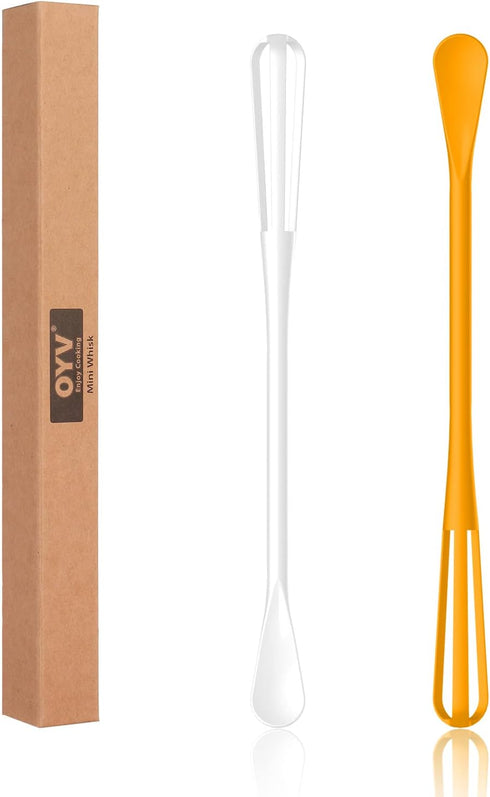 multifunctional mini whisk,mini spoon,small whisks for cooking,tiny whisk 2 pieces,mini small wisk,for Blending,Whisking,Beating Ingredients, Mixi...