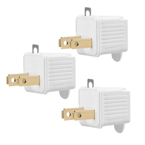 3-2 Prong Adapters Grounding Converters-TENINYU ETL Adapter 3-pack for Outlets Electrical Household Workshops and Other Appliances...