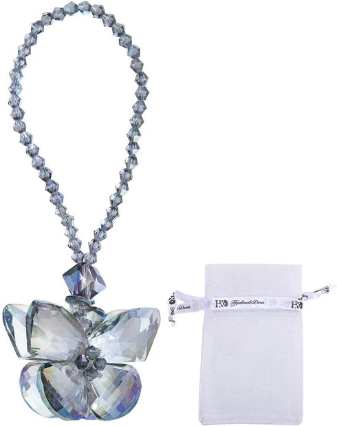 H&D HYALINE & DORA Crystal Glass Butterfly Car Key Charm Mirror Hanging Ornaments Gift (Butterfly-1)...