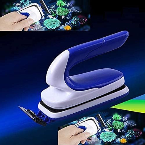 Magnetic Aquarium Fish Tank Cleaner, Fish Tank Magnetic Glass Cleaner, Glass Algae Fish Tank Scrapers Glass Cleaner Floating Brush with Handle Des...
