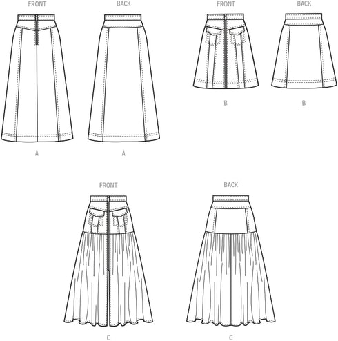 McCall's Misses' Skirts Sewing Pattern Packet, Design Code M8389, Sizes 4-6-8-10-12...