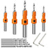 ASNOMY 10Pcs Wood Countersink Drill Bit Set, 5Pcs Countersink Drill Bit with 5Pcs Extra Pilot drill bit, Tapered Drill Bits with 5/16" Round Shank...