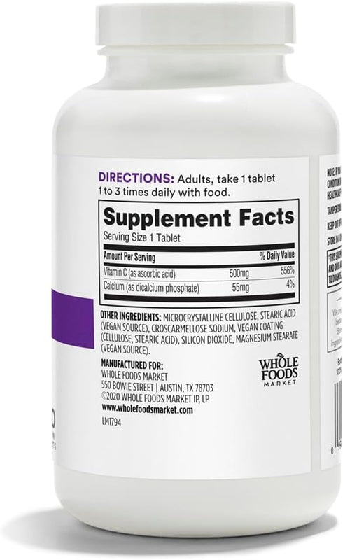 365 by Whole Foods Market, Vitamin C 500Mg, 250 Tablets...