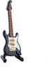 Dselvgvu Wooden Miniature Electric Guitar with Stand and Case Mini Musical Instrument Miniature Dollhouse Model Birthday Present (Electric Guitar:...