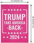 GAGEC Garden Flag Trump Take America Back 2024 Pink Glitter Flag Double Sided Outdoor Decor Yard Lawn Home Decoration 12.5 x 18 Inch...